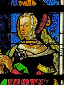 Vindue forestillende Sankt Maria Magdalena af French School